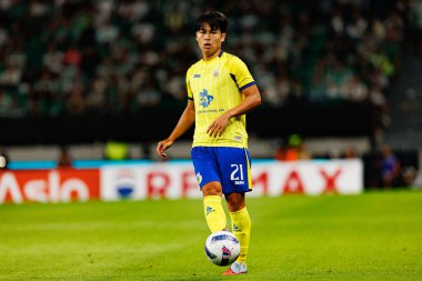 Taichi Fukui, Liga Portekiz maçı sırasında Estadio Jose Alvalade 'de (Maciej Rogowski) Sporting CP ve FC Arouca takımları arasında görüldü.)