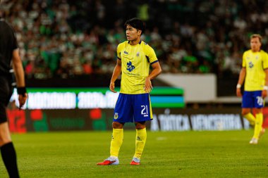 Taichi Fukui, Liga Portekiz maçı sırasında Estadio Jose Alvalade 'de (Maciej Rogowski) Sporting CP ve FC Arouca takımları arasında görüldü.)