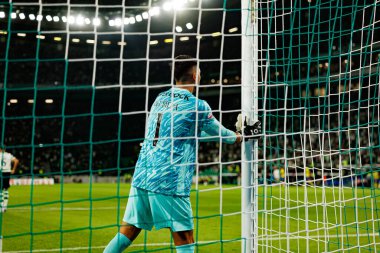  Liga Portekiz maçı sırasında Estadio Jose Alvalade 'de (Maciej Rogowski) Sporting CP ve FC Arouca takımları arasında Rui Silva görüldü.)