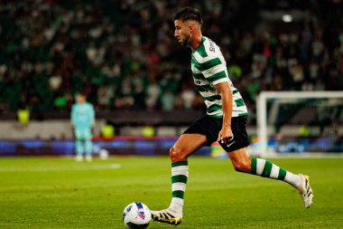 Goncalo Inacio, Liga Portekiz maçı sırasında Estadio Jose Alvalade 'de (Maciej Rogowski) Sporting CP ve FC Arouca takımları arasında görüldü.)