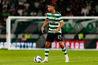 Goncalo Inacio, Liga Portekiz maçı sırasında Estadio Jose Alvalade 'de (Maciej Rogowski) Sporting CP ve FC Arouca takımları arasında görüldü.)