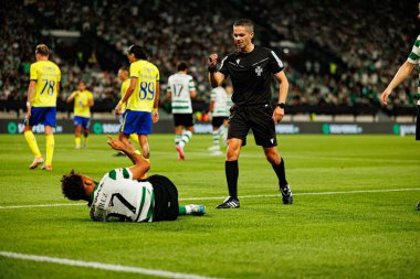 Helder Malheiro, Liga Portekiz maçı sırasında Estadio Jose Alvalade 'de (Maciej Rogowski) Sporting CP ve FC Arouca takımları arasında görüldü.)
