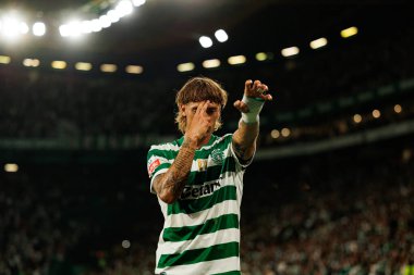 Ricardo Mangas, Liga Portekiz maçında Estadio Jose Alvalade (Maciej Rogowski) takımları arasında attığı golü kutlarken görüldü.)