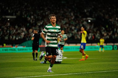 Ricardo Mangas, Liga Portekiz maçında Estadio Jose Alvalade (Maciej Rogowski) takımları arasında attığı golü kutlarken görüldü.)