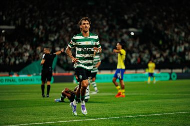 Ricardo Mangas, Liga Portekiz maçında Estadio Jose Alvalade (Maciej Rogowski) takımları arasında attığı golü kutlarken görüldü.)