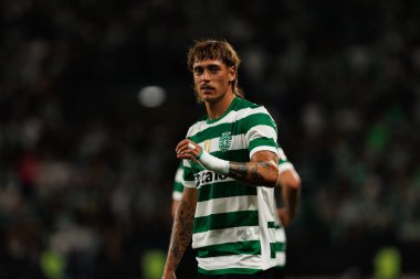 Ricardo Mangas, Liga Portekiz maçında Estadio Jose Alvalade (Maciej Rogowski) takımları arasında attığı golü kutlarken görüldü.)