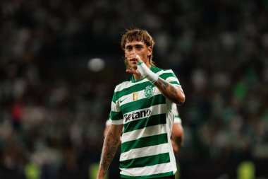 Ricardo Mangas, Liga Portekiz maçında Estadio Jose Alvalade (Maciej Rogowski) takımları arasında attığı golü kutlarken görüldü.)