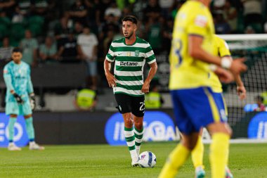 Goncalo Inacio, Liga Portekiz maçı sırasında Estadio Jose Alvalade 'de (Maciej Rogowski) Sporting CP ve FC Arouca takımları arasında görüldü.)