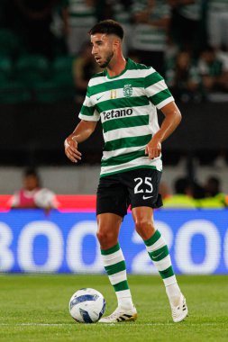 Goncalo Inacio, Liga Portekiz maçı sırasında Estadio Jose Alvalade 'de (Maciej Rogowski) Sporting CP ve FC Arouca takımları arasında görüldü.)