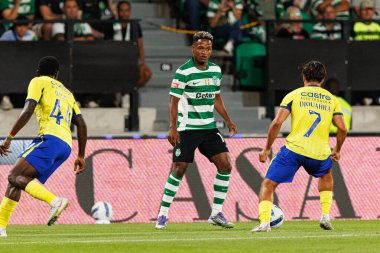 Estadio Jose Alvalade 'de (Maciej Rogowski) Sporting CP ve FC Arouca takımları arasında oynanan Liga Portekiz maçı sırasında görülen Geny Catamo)
