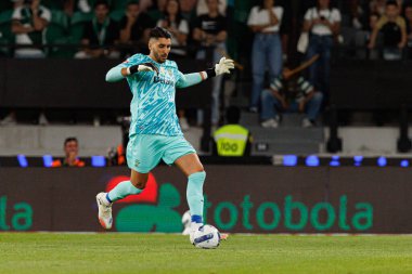 Liga Portekiz maçı sırasında Estadio Jose Alvalade 'de (Maciej Rogowski) Sporting CP ve FC Arouca takımları arasında Rui Silva görüldü.)