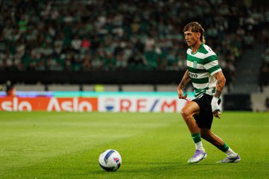 Ricardo Mangas, Liga Portekiz maçı sırasında Estadio Jose Alvalade 'de (Maciej Rogowski) Sporting CP ve FC Arouca takımları arasında görüldü.)