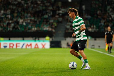 Ricardo Mangas, Liga Portekiz maçı sırasında Estadio Jose Alvalade 'de (Maciej Rogowski) Sporting CP ve FC Arouca takımları arasında görüldü.)