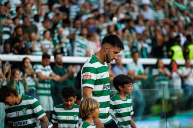 Goncalo Inacio, Liga Portekiz maçı sırasında Estadio Jose Alvalade 'de (Maciej Rogowski) Sporting CP ve FC Arouca takımları arasında görüldü.)