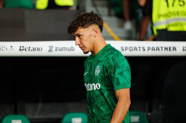 Diogo Travassos, Liga Portekiz maçı sırasında Estadio Jose Alvalade 'de (Maciej Rogowski) Sporting CP ve FC Arouca takımları arasında görüldü.)