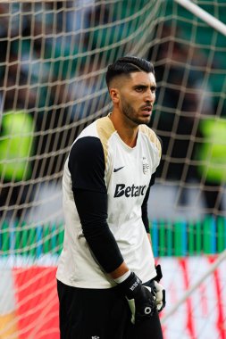 Liga Portekiz maçı sırasında Estadio Jose Alvalade 'de (Maciej Rogowski) Sporting CP ve FC Arouca takımları arasında Rui Silva görüldü.)