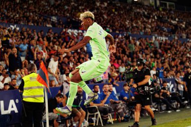 Lamine Yamal, Estadio Ciudad de Valencia (Maciej Rogowski) takımları arasında LaLiga EA SPORTS maçında UD Levante ve FC Barcelona takımları arasında gol üstüne gol atarken görüldü.)