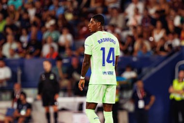 Marcus Rashford, UD Levante ve FC Barcelona takımları arasında Estadio Ciudad de Valencia 'da (Maciej Rogowski)