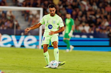 Eric Garcia, UD Levante ve FC Barcelona takımları arasında Estadio Ciudad de Valencia 'da (Maciej Rogowski)
