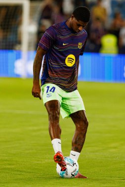 Marcus Rashford, UD Levante ve FC Barcelona takımları arasında Estadio Ciudad de Valencia 'da (Maciej Rogowski)