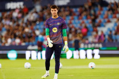 Diego Kochen, Estadio Ciudad de Valencia 'da UD Levante ve FC Barcelona takımları arasında oynanan LaLiga EA SPORTS maçı sırasında görüldü (Maciej Rogowski)