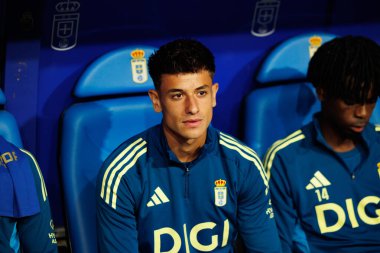 Omar Falah, Real Oviedo ve Real Madrid FC takımları arasında Carlos Tartiere Stadyumu 'nda (Maciej Rogowski)