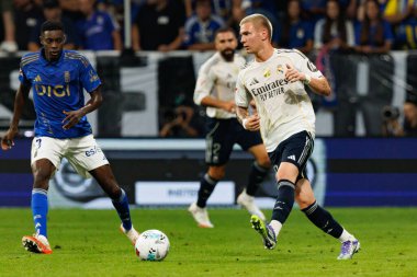 Franco Mastantuono, Carlos Tartiere Stadyumu 'ndaki Real Oviedo ve Real Madrid FC takımları arasında oynanan LaLiga EA SPORTS maçı sırasında görüldü (Maciej Rogowski)