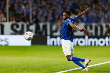 Abdel Rahim, Real Oviedo ve Real Madrid FC takımları arasında Carlos Tartiere Stadyumu 'nda (Maciej Rogowski)