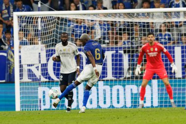 Kwasi Sibo, Carlos Tartiere Stadyumu 'ndaki Real Oviedo ve Real Madrid FC takımları arasında oynanan LaLiga EA Spor karşılaşmasında görüldü (Maciej Rogowski)