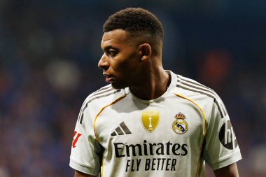 LaLiga EA SPORTS maçında Carlos Tartiere Stadyumu 'ndaki Real Oviedo ve Real Madrid FC takımları arasında Kylian Mbappe görüldü (Maciej Rogowski)