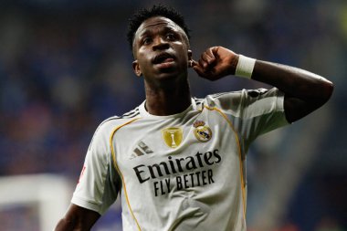 Vinicius Junior, Real Oviedo ve Real Madrid FC takımları arasında oynanan LaLiga EA SPORTS maçında Carlos Tartiere Stadyumu 'nda (Maciej Rogowski)