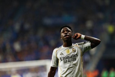 Vinicius Junior, Real Oviedo ve Real Madrid FC takımları arasında oynanan LaLiga EA SPORTS maçında Carlos Tartiere Stadyumu 'nda (Maciej Rogowski)