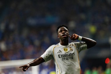 Vinicius Junior, Real Oviedo ve Real Madrid FC takımları arasında oynanan LaLiga EA SPORTS maçında Carlos Tartiere Stadyumu 'nda (Maciej Rogowski)