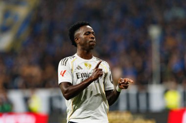 Vinicius Junior, Real Oviedo ve Real Madrid FC takımları arasında oynanan LaLiga EA SPORTS maçında Carlos Tartiere Stadyumu 'nda (Maciej Rogowski)