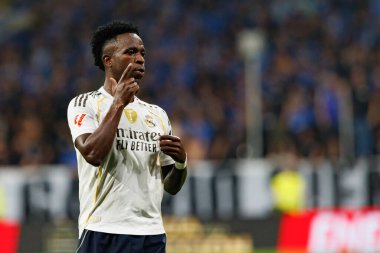 Vinicius Junior, Real Oviedo ve Real Madrid FC takımları arasında oynanan LaLiga EA SPORTS maçında Carlos Tartiere Stadyumu 'nda (Maciej Rogowski)