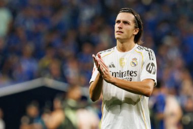 Alvaro Carreras, Carlos Tartiere Stadyumu 'ndaki Real Oviedo ve Real Madrid FC takımları arasında oynanan maçta görüldü (Maciej Rogowski)