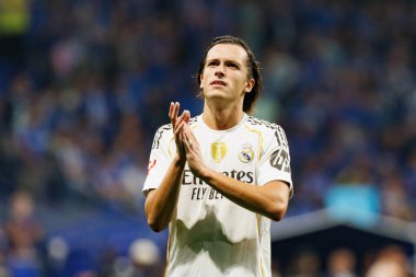 Alvaro Carreras, Carlos Tartiere Stadyumu 'ndaki Real Oviedo ve Real Madrid FC takımları arasında oynanan maçta görüldü (Maciej Rogowski)