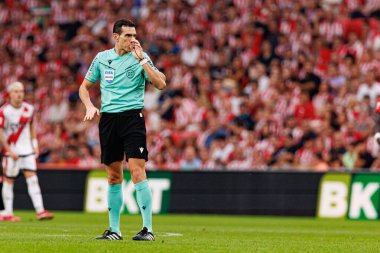 Juan Martinez Muruena LaLiga EA Spor Kulübü ve Rayo Vallecano takımları arasında Estadio de San Mames 'de (Maciej Rogowski)