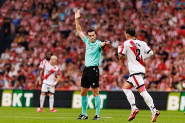 Juan Martinez Muruena LaLiga EA Spor Kulübü ve Rayo Vallecano takımları arasında Estadio de San Mames 'de (Maciej Rogowski)