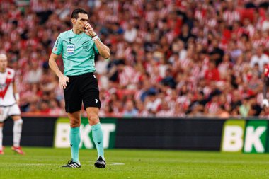 Juan Martinez Muruena LaLiga EA Spor Kulübü ve Rayo Vallecano takımları arasında Estadio de San Mames 'de (Maciej Rogowski)