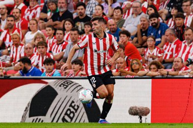 Jesus Areso, Estadio de San Mames 'te Atletizm Kulübü ve Rayo Vallecano takımları arasında oynanan LaLiga EA SPORTS maçı sırasında görüldü (Maciej Rogowski)