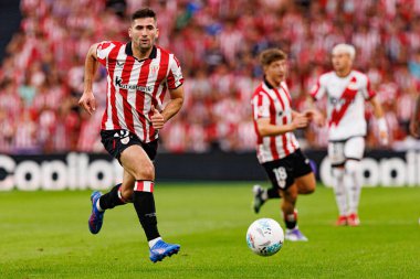 Jesus Areso, Estadio de San Mames 'te Atletizm Kulübü ve Rayo Vallecano takımları arasında oynanan LaLiga EA SPORTS maçı sırasında görüldü (Maciej Rogowski)