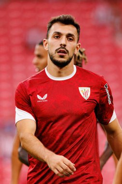 Aitor Paredes, Estadio de San Mames 'te Atletizm Kulübü ve Rayo Vallecano takımları arasında LaLiga EA SPORTS maçı sırasında görüldü (Maciej Rogowski)