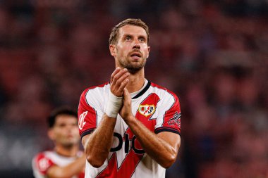 Florian Lejeune, Estadio de San Mames 'de (Maciej Rogowski) Atletizm Kulübü ve Rayo Vallecano takımları arasında oynanan LaLiga EA SPORTS maçı sırasında görüldü.)