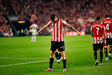 Oihan Sancet, Estadio de San Mames 'de (Maciej Rogowski) oynayan Atletizm Kulübü ve Rayo Vallecano takımları arasında oynanan LaLiga EA SPORTS maçında gol attıktan sonra kutlama yaparken görüldü.)