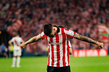 Oihan Sancet, Estadio de San Mames 'de (Maciej Rogowski) oynayan Atletizm Kulübü ve Rayo Vallecano takımları arasında oynanan LaLiga EA SPORTS maçında gol attıktan sonra kutlama yaparken görüldü.)