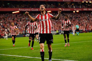 Oihan Sancet, Estadio de San Mames 'de (Maciej Rogowski) oynayan Atletizm Kulübü ve Rayo Vallecano takımları arasında oynanan LaLiga EA SPORTS maçında gol attıktan sonra kutlama yaparken görüldü.)