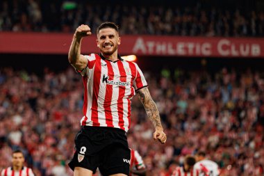 Oihan Sancet, Estadio de San Mames 'de (Maciej Rogowski) oynayan Atletizm Kulübü ve Rayo Vallecano takımları arasında oynanan LaLiga EA SPORTS maçında gol attıktan sonra kutlama yaparken görüldü.)