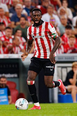LaLiga EA SPORTS maçı sırasında Estadio de San Mames takımları arasında Inaki Williams görüldü (Maciej Rogowski)