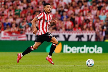 Yuri Berchiche, Estadio de San Mames 'de (Maciej Rogowski) Atletizm Kulübü ve Rayo Vallecano takımları arasında oynanan LaLiga EA Spor Maçı sırasında görüldü.)